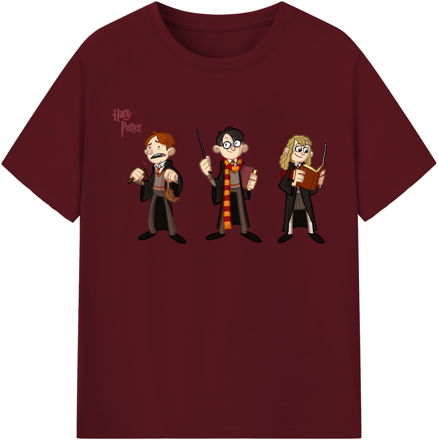 （画像用） Harry Potter ハリー・ポッターシリーズ 綿100％半袖Tシャツ（フロントプリント）